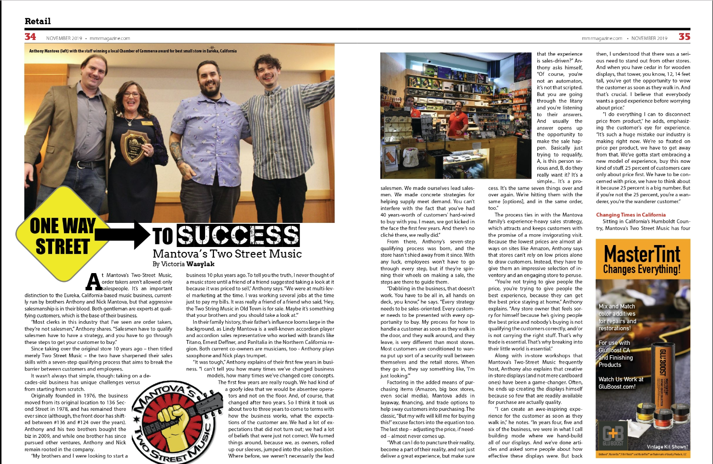 Special thanks to MMR Magazine for a retailer of MI business in Eureka 