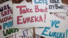 Take Back Eureka organized a protest of the needle exchange